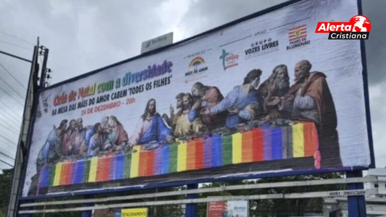 En un cartel de la «Cena de Navidad» Jesús fue retratado como LGBT