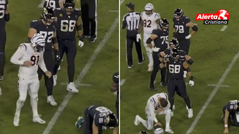 Trey_Hendrickson_jugador_de_la_NFL_y_cristiano_oró_por_su_oponente