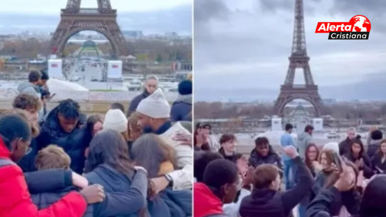 Un grupo de evangelistas llevan a cristo a 15 jóvenes en la Torre Eiffel